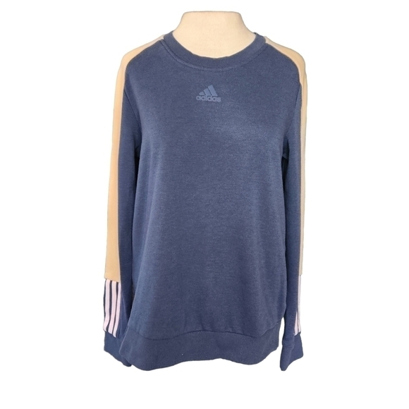 Adidas crew neck color block sweatshirt - Picture 1 of 8